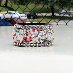 Coral Chain-link & beaded Ariel inspired bracelet